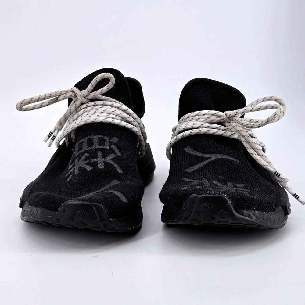 adidas Pharrell x NMD Human Race Black White Speckled Laces Men‎ Size 7 GY0093